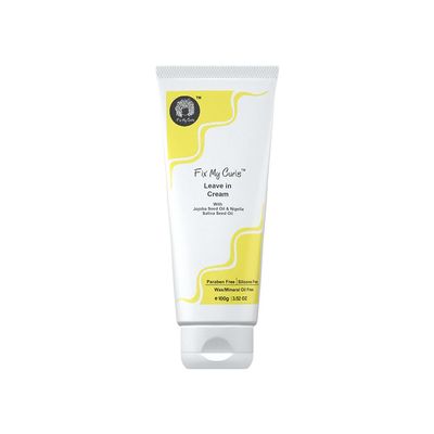 FIX MY CURLS Leave-In Cream Enriched with Jojoba Oil Nigella Sativa Seed Oil Strengthens with Protein Eliminates Frizz Enhances Curl Patterns For Curly Wavy Hair No Wash Required 3.38 Oz