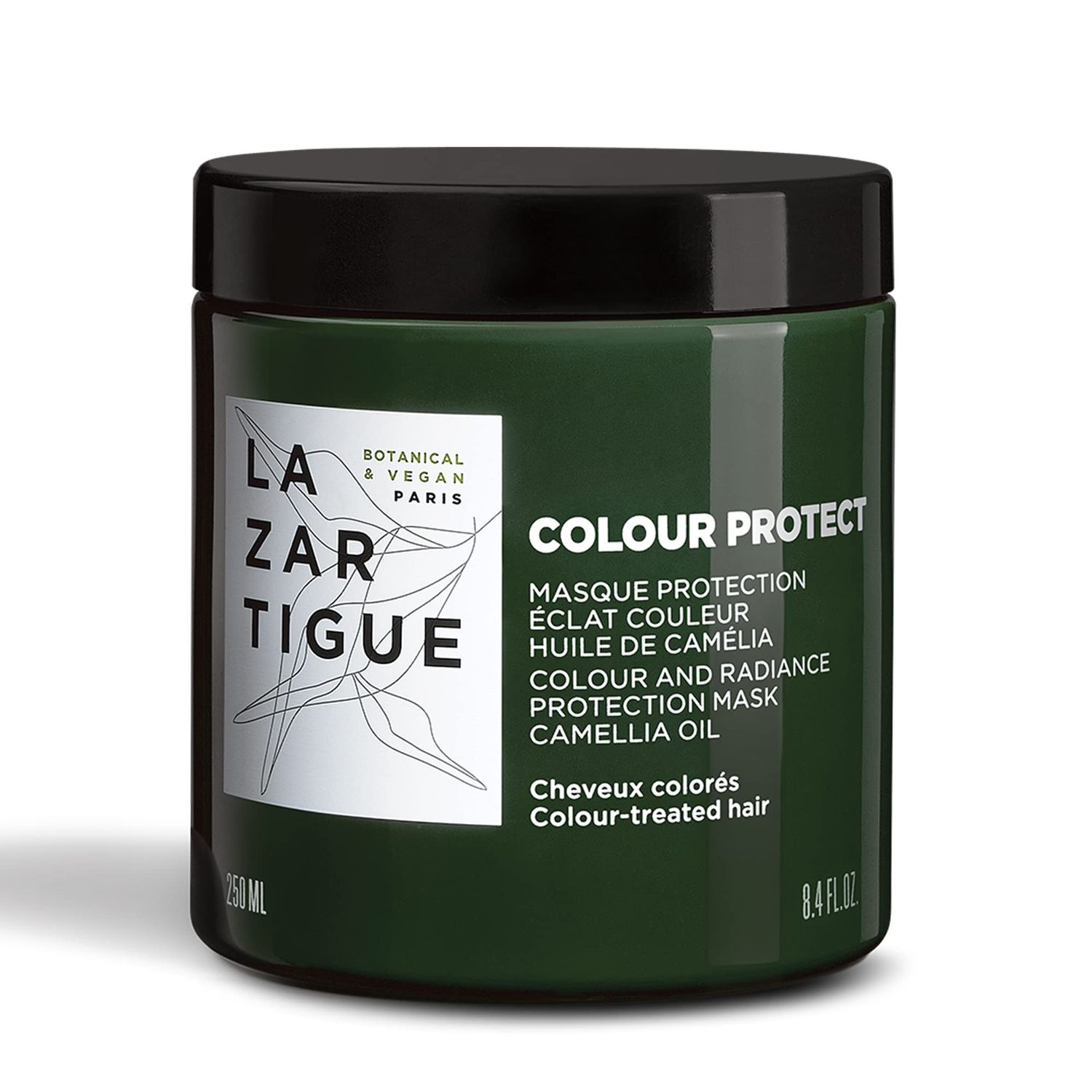Lazartigue Color Protect Mask, Holds Color in Hair Fiber, Maximizes Radiance and Protects Hair, Mask for Colored Hair, Vegan, Sulfate Silicone Free, 8.4 fl.oz.