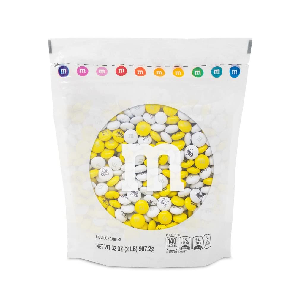 MMS WORLD Meant To Bee Milk Chocolate Candy - 2lbs of Bulk Candy for Engagement Party, Wedding Favors, a Chocolate Gift Box and More