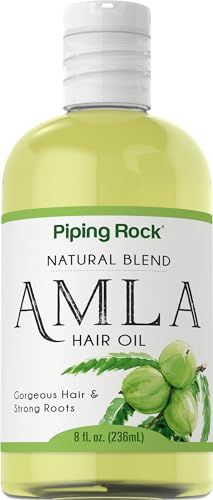 Piping Rock Amla Hair Oil 8 fl oz Vegan Blend Hydrating and Soothing Oil Free of Parabens and Sulfates