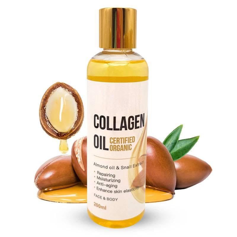 NUOVADERM Collagen Oil for Face and Body - Hydrating Facial Oil with Hyaluronic Acid, Sweet Almond Oil, Vitamin E Snail Mucin for Skin Lifting, Firming Tightening, Anti-aging Reducing Wrinkles
