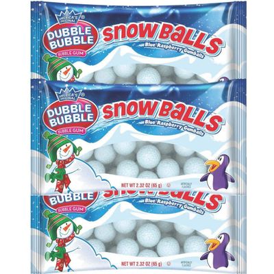 America&#39;s Original Dubble Bubble Snowballs Christmas Candy, Pack of 3