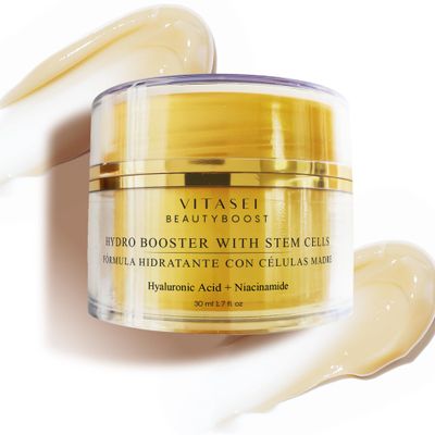 VITASEI Beautyboost Hydro Booster Anti-Aging Cream WHyaluronic Acid, Cotton Stem Cells, Squalane Niacinamide- 1.7 Fl Oz Gel-Cream Moisturizer for Extra-Dry Skin, Skin Elasticity, Quick-Absorbing