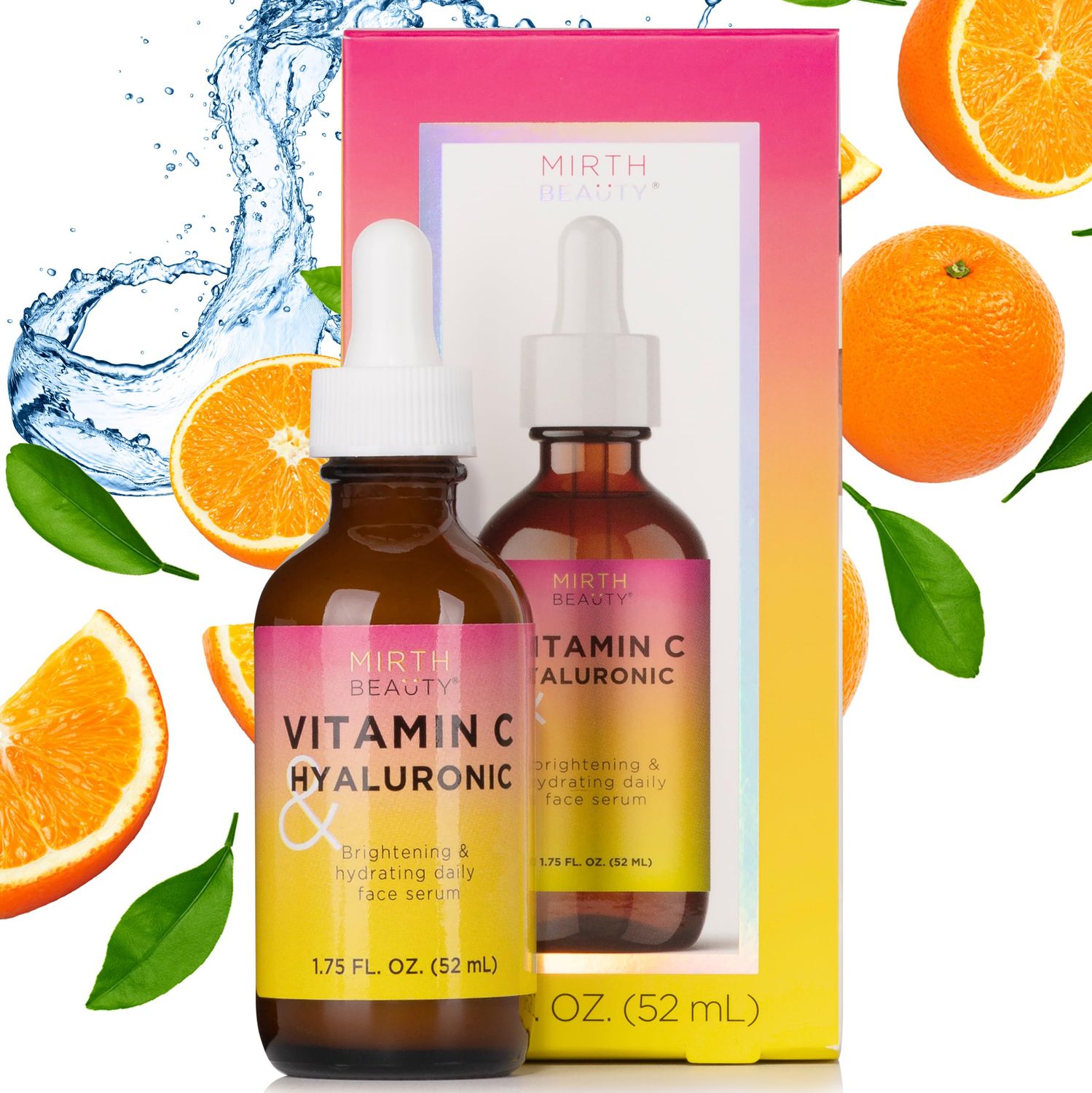Mirth Beauty Brightening Face Moisturizer WVitamin C Hyaluronic Acid Collagen Peptides Firming Neck Face Cream Facial Moisturizer Eye Cream Anti Aging Face Lotion For Women, 2.5 Fl Oz