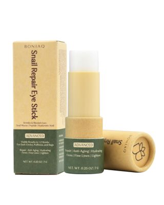 Advanced Snail Repair Eye Stick, Brightening Tightening Eye Cream for Fine Lines Dark Circles, Snail Mucin Eye Stick for Sensitive and All Skin Type, 0.25OZ