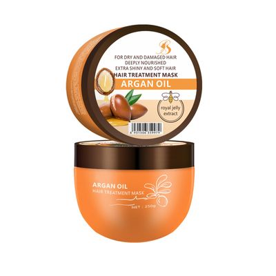 Argan Oil Hair Mask, Deep Nourishing Conditioning Moroccan Hair Treatment for Dry and Damaged Hair Growth Anti-Hair Loss and Frizz Paraben-Free Suitable for All Hair Types,8.8Oz