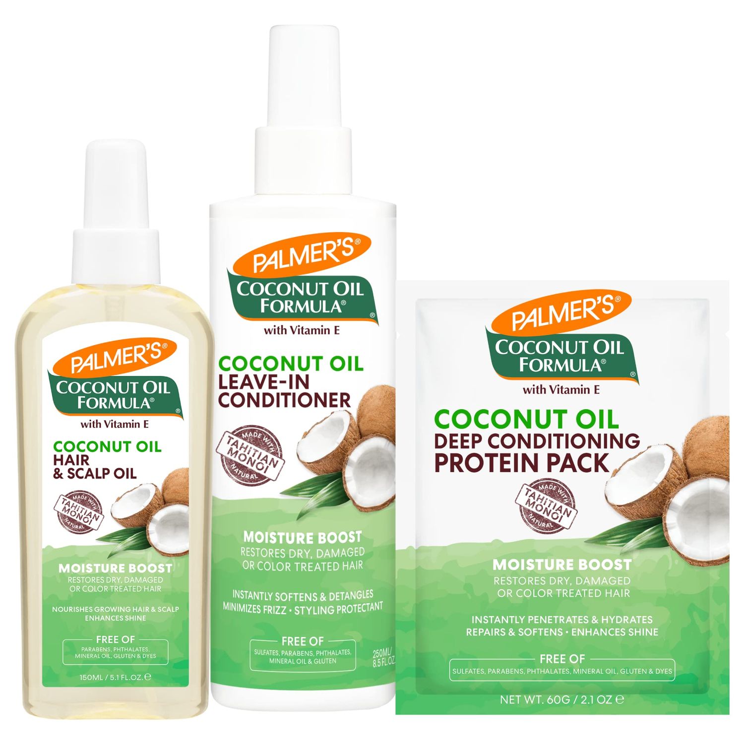 Palmer&#39;s Coconut Oil Formula Moisture Boost Hair bundle (Scalp Oil Leave-In Conditioner)