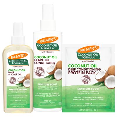 Palmer&#39;s Coconut Oil Formula Moisture Boost Hair bundle (Scalp Oil Leave-In Conditioner)