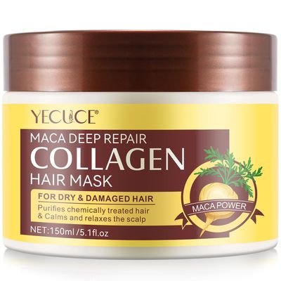 Collagen Hair Mask Deep Repair Conditioning, Hair Treatment Mask Calms and Relaxes the Scalp, Hair Mask with Argan Oil for Dry Damaged Hair All Hair Types, Nourish and Moisturize Hair Scalp