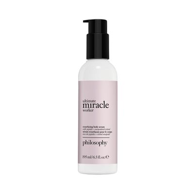 philosophy ultimate miracle worker resurfacing body serum - with retinol, hyaluronic acid peptides - clinically proven to immediately double skin&#39;s moisture and reduce crepiness - 6.5 fl oz