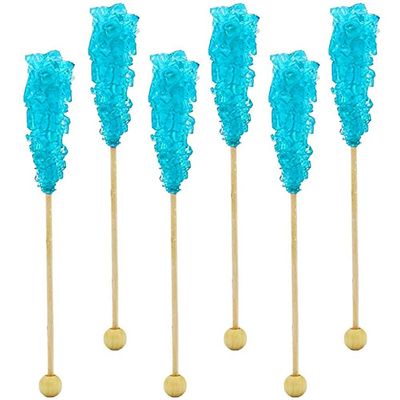 Rock Candy Lollipops Pops Candy Suckers, Variety Flavor and Color Assortment, 5.5&quot; (3-Pack, Blueberry)