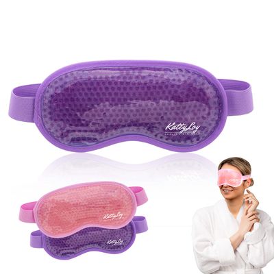 Katty Loy - Gel Eye Mask - Luxury Cooling Eye Mask for Hot Cold Therapy - Reusable Gel Mask Soothes Puffy Eyes Dark Circles - Cold Eye Mask Relives Headaches, Migraines Sinus Pain (1 Supplied)