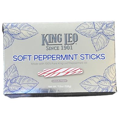 King Leo Soft Peppermint Sticks (11.5 oz Box)