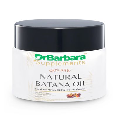 Dr. Barbara Supplements 100 Pure Batana Oil for Hair Growth Organic, Raw Honduras Batana Oil, Promotes Thicker Hair Prevents Hair Loss for Women and Men, All Hair Types, 3.4 oz