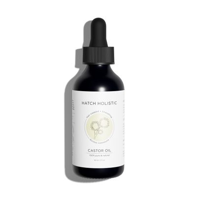 Hatch Holistic 2 fl oz Castor Oil 100 Pure, Cold-Pressed Unrefined Hair Growth Support, Smoothing Skin Hydration Treats Fine Lines, Acne Scars Vegan, Paraben-Free
