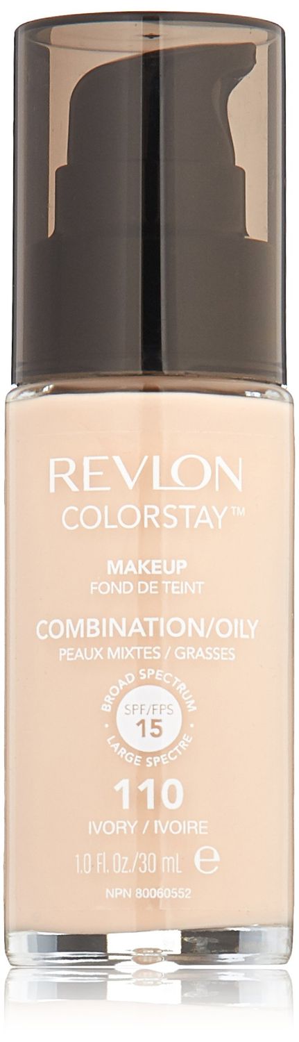 Revlon ColorStay Makeup with SoftFlex SPF6 CombinationOily Skin 110 Ivory, 1 Ounce