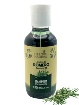 LO Natural Rosemary Oil (Aceite de Romero) - Maximum Concentration, 4.05 fl oz (120 mL) - 100 Pure Essential Oil for Hait and Skin Care