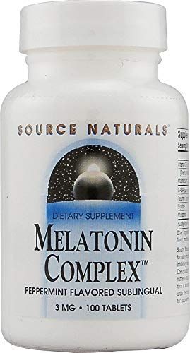 Source Naturals Sleep Science Melatonin Complex with GABA 3 mg Peppermint Flavored - 100 Lozenges