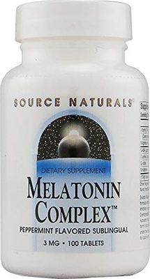 Source Naturals Sleep Science Melatonin Complex with GABA 3 mg Peppermint Flavored - 100 Lozenges