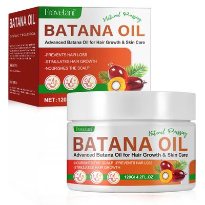Batana Oil for Hair Growth, Pure Natural Organic Oil to Prevent Hair Loss, Increase Shine, and Promote Thickness for Men Women - 4.2 OZ