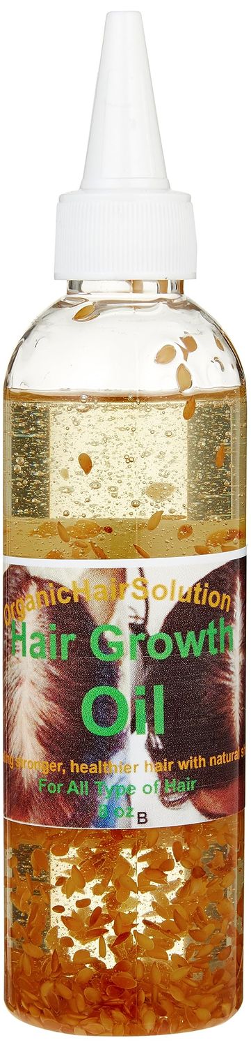 Organic Hair Solution-Hair Growth Oil Scalp Hair Strengthening -For Stronger, Thicker Longer Hair-for Split Ends and Dry Scalp- Peppermint-Avocado-Castor-Tea Tree-Jojoba-Mustard-Argan(8oz)