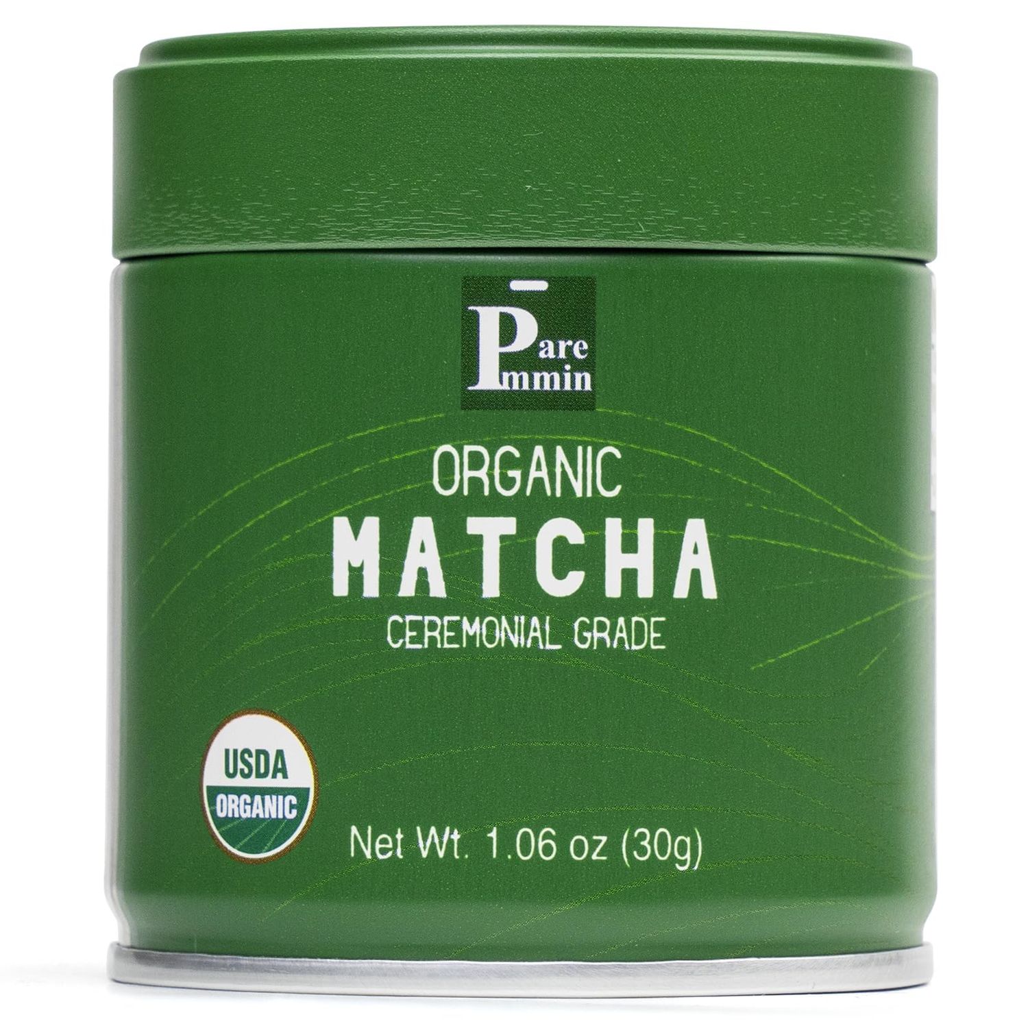 Paremmin Organic Ceremonial Grade Matcha Powder Premium First Harvest USDA Organic Green Tea Powder for Whisked Tea, Lattes, Smoothies, Baking (30, Grams)
