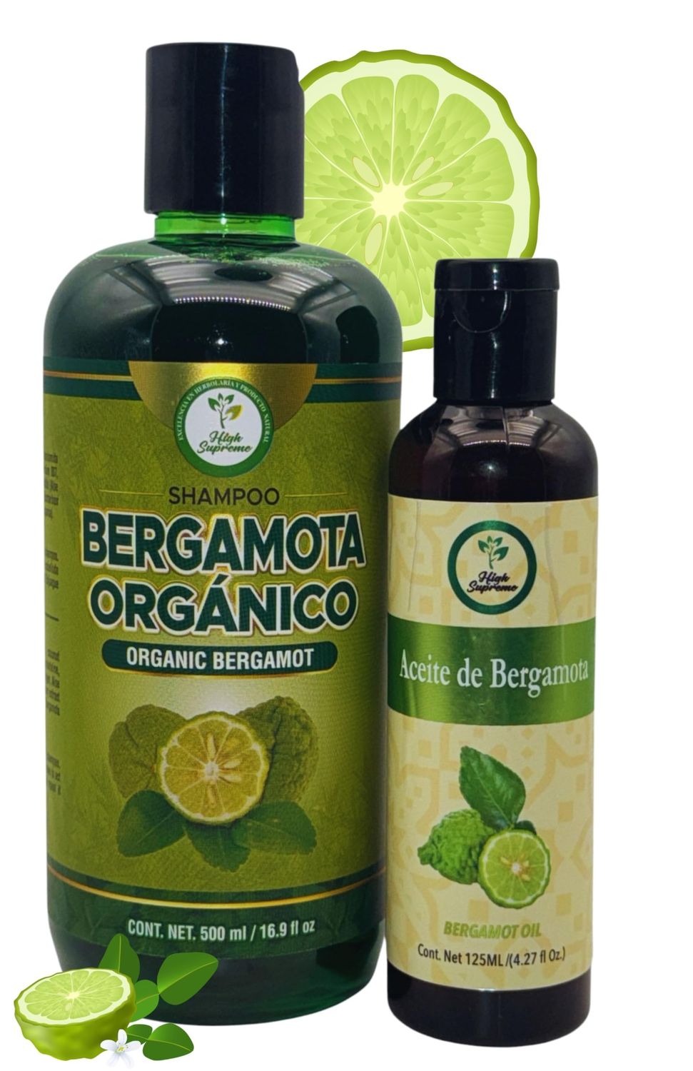 Shampoo Organic Bergamot (16.9 fl oz) with Aloe Vera Rosemary Bergamot Oil (125 ml) Shampoo Orgnico Bergamota con Sbila Romero Aceite Bergamota: