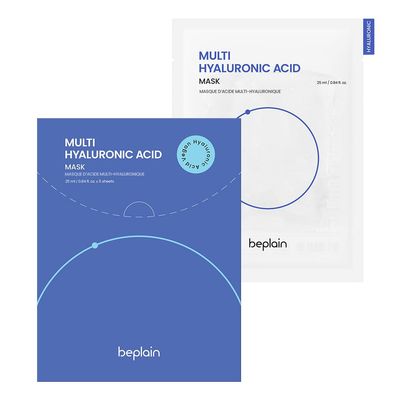 beplain Multi-Hyaluronic Acid Facial Mask (5 sheets), Refreshing Face sheet mask for instant hydrating, moisturizing, Firming Korean skin care