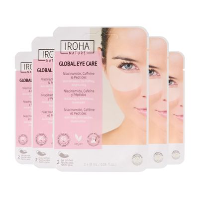 IROHA NATURE - Eye Mask, Reduces Wrinkles, baggy eyes and Puffiness - Pack of 5 Pieces