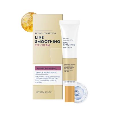 Retinol Eye Cream for Dark Circles and Puffiness, Anti-Aging Under Eye Cream with Retinol and Hyaluronic Acid, Reduces Bags and Fine Lines, Rapid Wrinkle Repair 0.53 OZ