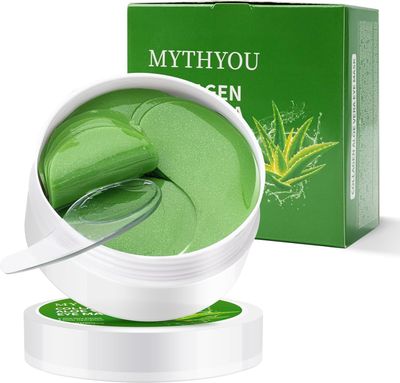 FANMIN Under Eye Patches, 30 Pairs Aloe Vera Eye Mask for Dark Circles, Puffy Eyes, Wrinkles,Skincare for Women Men