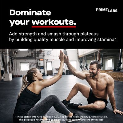 Prime Labs Men's Testosterone Booster (2-Pack) - Stamina, Endurance, Strength - 120 Caplets