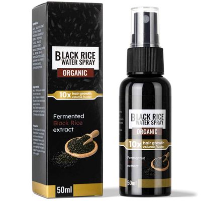 Black Rice Water Hair Growth Serum and Leave-in Spray for Longer, Thicker, Fuller Hair - Promotes Regrowth and Prevents Hair Loss