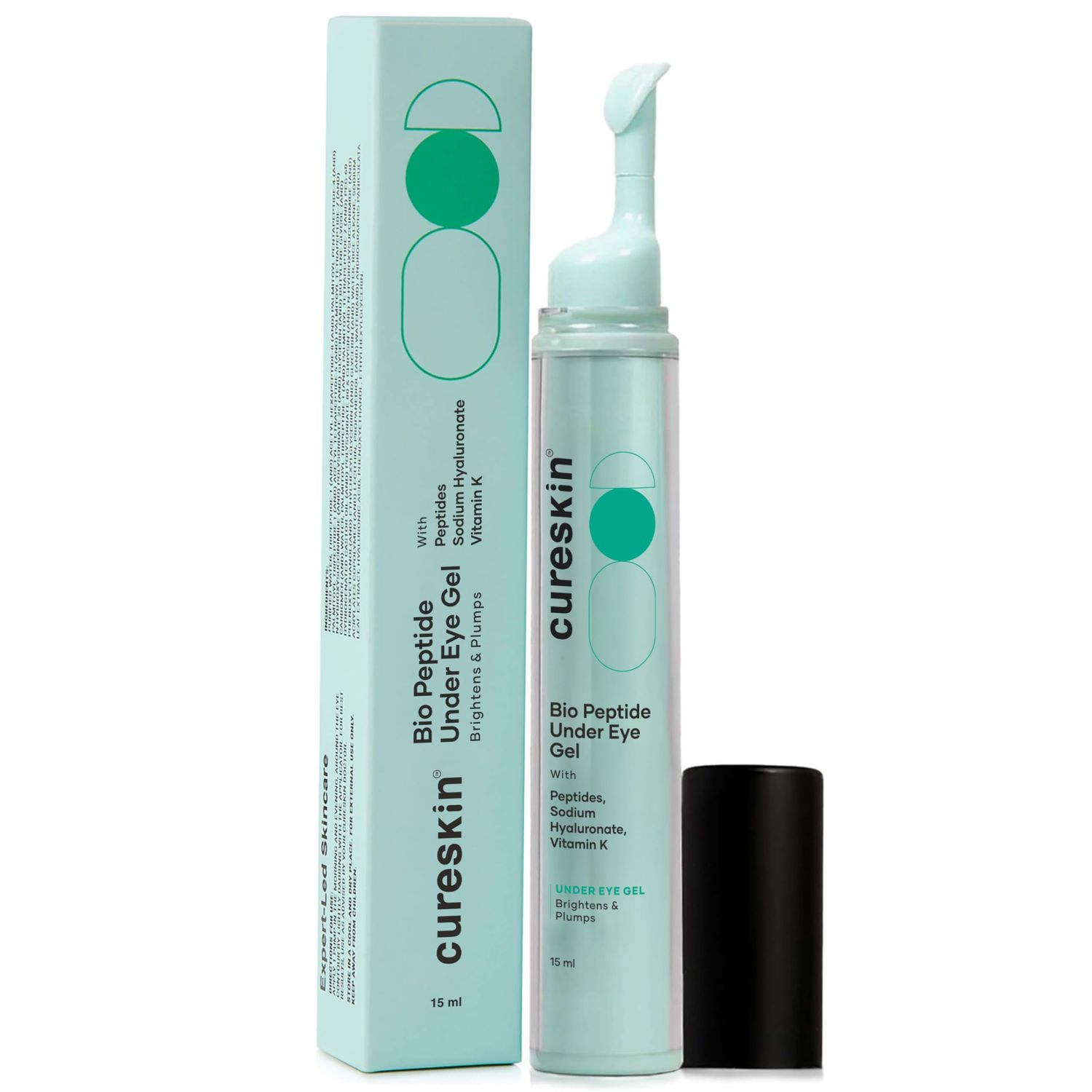 Cureskin Under Eye Gel for Dark Circles for Women and Men Bio-Peptide Under Eye Gel to Reduce Dark Circles, Puffiness Wrinkles Under Eye Cream for Men and Women Dark Circles Removal