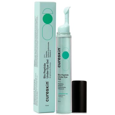 Cureskin Under Eye Gel for Dark Circles for Women and Men Bio-Peptide Under Eye Gel to Reduce Dark Circles, Puffiness Wrinkles Under Eye Cream for Men and Women Dark Circles Removal