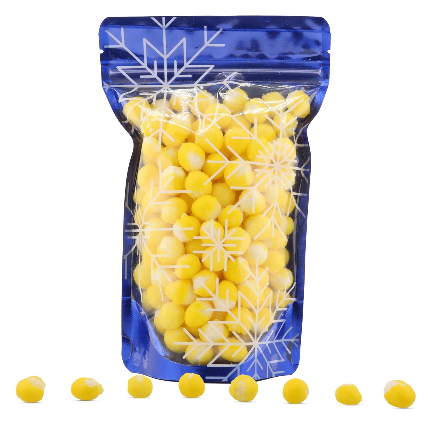 Frosted Lemon Drops, 9oz Bag of Freeze Dried Candy by Sugr Rushh Crunchy, Sour, Sweet Freeze Dried Christmas Candy for Kids Stocking Stuffers or White Elephant Gifts for Adults