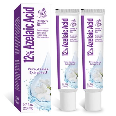 MOSKILA Azelaic Acid Cream, 2 Count Azelaic Acid 12 Facial Serum,Skin Hyaluronic Acid and Niacinamide, Redness Relief,