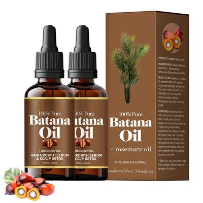 XiuFa Batana Oil With Rosemary for Hair Growth, 100 Organic From Honduras, Nourishes All Hair Types, 30ml 1 Fl Oz (2pcs)