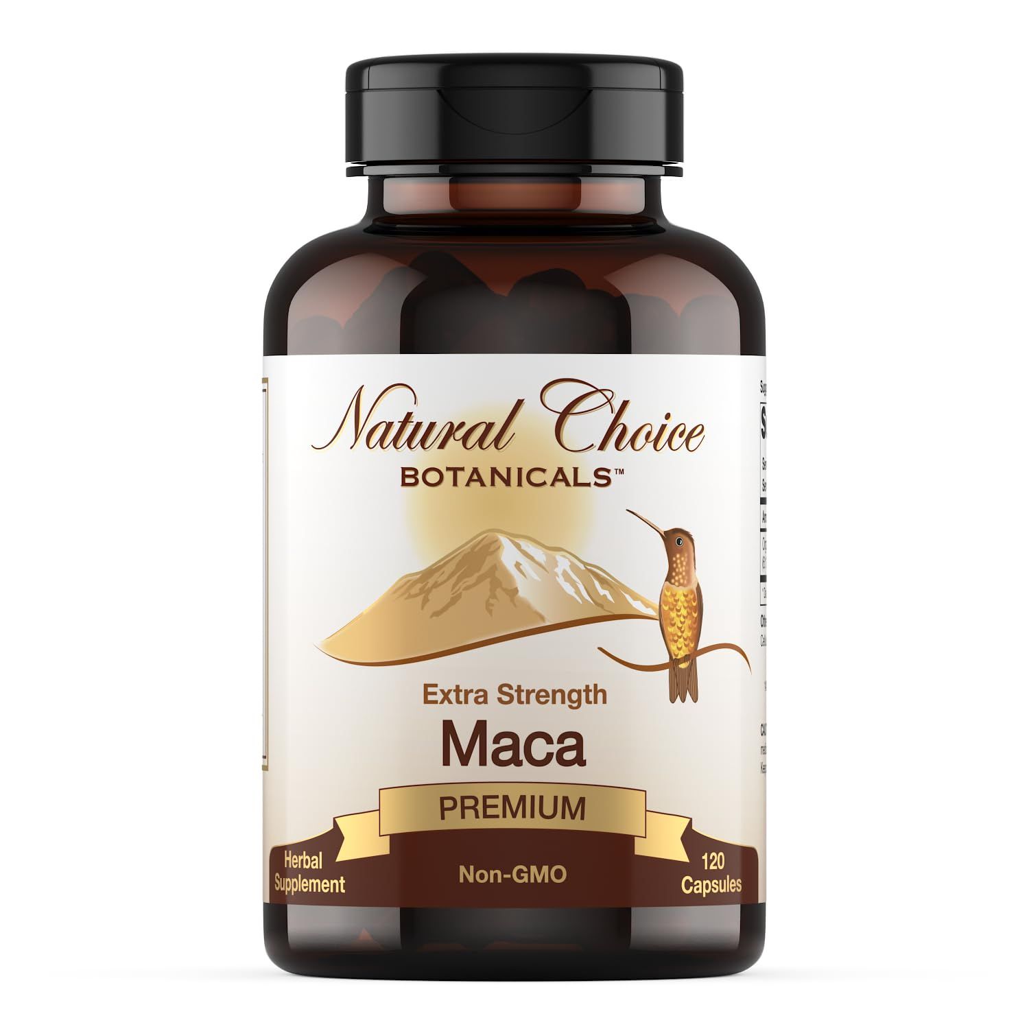 Natural Choice Botanicals Organic Maca Root Capsules (High Potency), Non-GMO Verified Supplement - 120 Capsules, 2 Month Supply