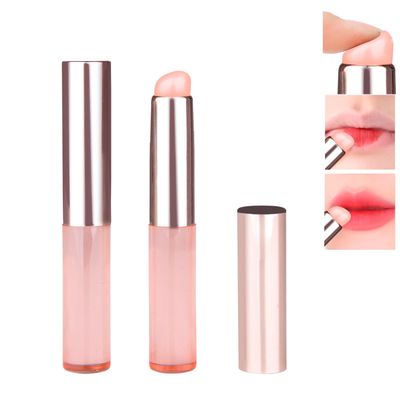 JAMVOLO 2pcs New Silicone Lip Brush, Silicone Lip Applicator for LipstickLip GlossLip TintLip Mask, Lip Makeup Brush with Dust Cap, Concealer Applicator(Pink)