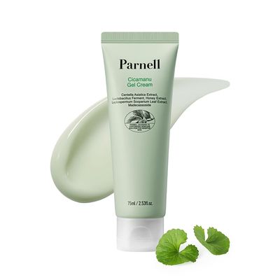 Parnell Cicamanu Gel Cream - Centella Asiatica, Hyaluronic Acid, Ceramide, Soothing and Moisturizing Cream for Sensitive and Dry Skin (2.53 Fl Oz 75ml)