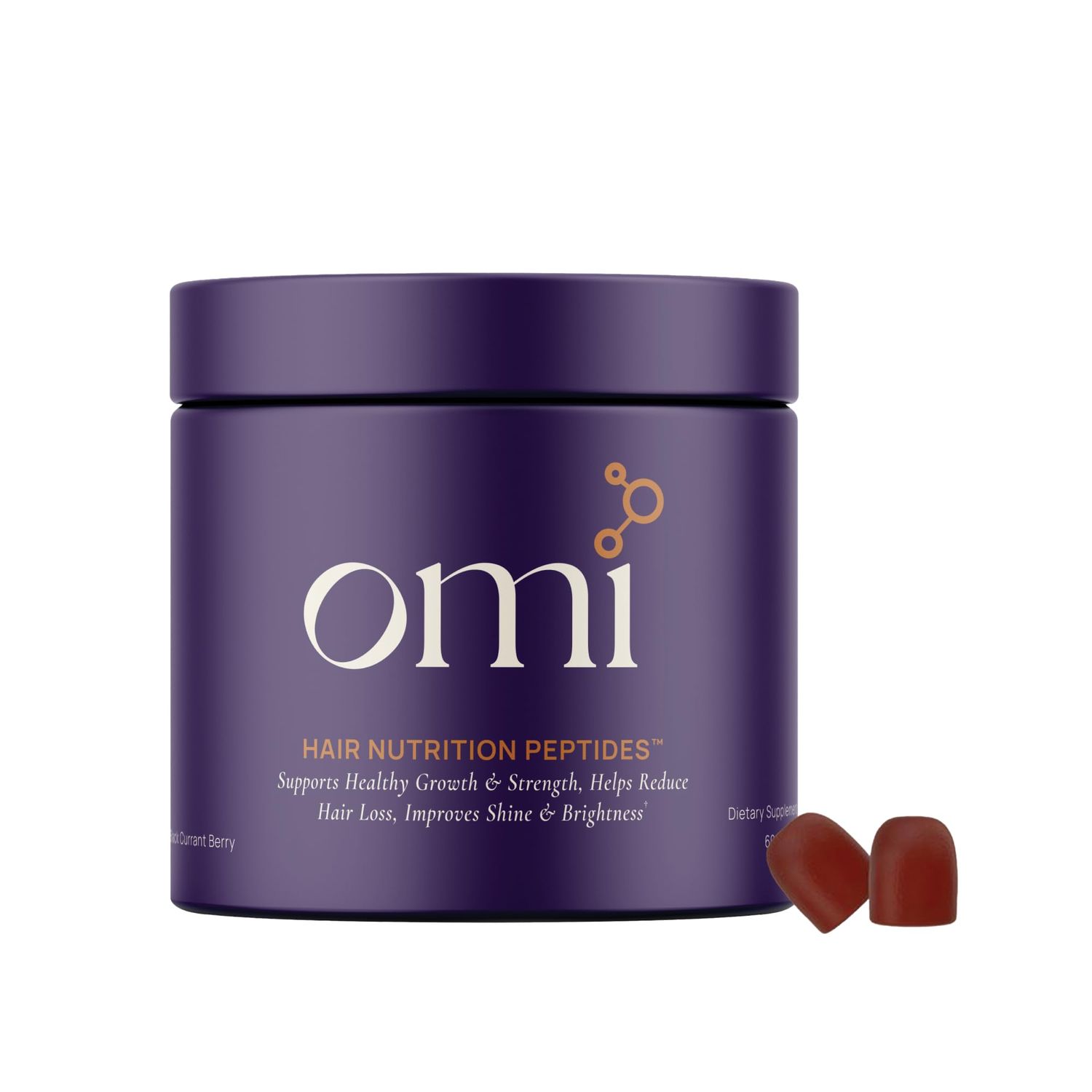 OMI WELLBEAUTY Women&#39;s Hair Growth Peptides Gummies, Doctor Recommended, Follicle Fortifying Biotechnology, Clinically Proven to Visibly Grow More Hair and Reduce Hair Loss, 1-Month Supply