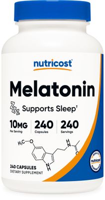Nutricost Melatonin 10mg, 240 Capsules, Non-GMO Gluten Free
