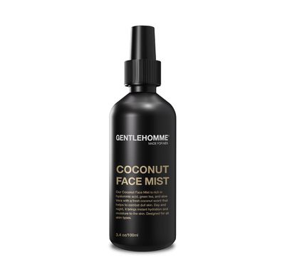 Gentlehomme - Coconut Face Mist - Mens Facial Spray - with Hyaluronic Acid, Aloe Vera Green Tea - Refresh, Moisturize Hydrate - Use Day Night - Safe for All Skin Types - Vegan - 3.4oz - 1 Pack