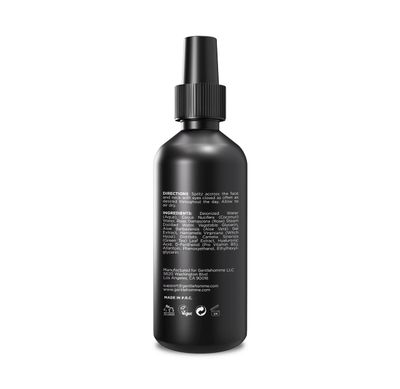Gentlehomme - Coconut Face Mist - Mens Facial Spray - with Hyaluronic Acid, Aloe Vera Green Tea - Refresh, Moisturize Hydrate - Use Day Night - Safe for All Skin Types - Vegan - 3.4oz - 1 Pack
