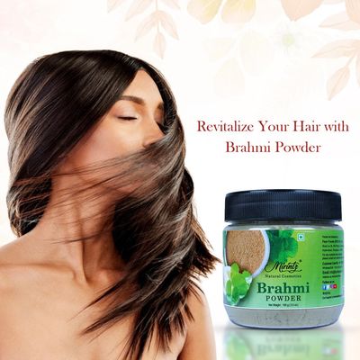 Mirintz 100 Natural Brahmi Powder (100 gms) Pure Bacopa Monnieri Powder Herbal Supplement Brahmi Powder for Hair Growth Bacopa Powder Ayurvedic Support for Healthy Hair Herbal Hair Mix