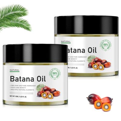 Flewyum Batana Oil for Hair Growth 2PCS Raw Unrefined Natural Organic 100 Percent Pure Batana Oil for Men Women Prevent Hair Loss Dr. Sebi Batana Oil from Honduras