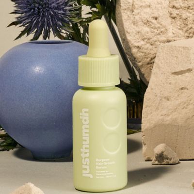 Justhuman Hair Serum For Hair Growth Hair Loss Protection In 30 Days, Dual Action VolumizingThickening Serum With Burgeon-Up Stem Extract For Men Women, Sulfate Free, Paraben Free, 30ml