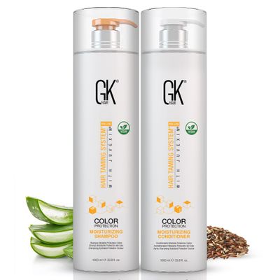 Moisturizing Shampoo and Conditioner Hydrate Set for Colored Treated Hair Keratin Treatment Cleansing Dry to Normal Sulfate Paraben Free All Hair Types for Men and Women By GK HAIR - (2 X 33.8 Oz)