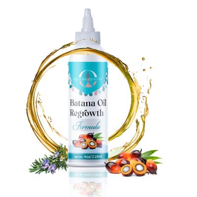 Batana Oil Hair Growth Formula - 100 Unrefined Natural Treatment with Potent Blended Oils - Promotes Thicker Hair, Reduces Thinning Repairs Scalp Damage - 4oz